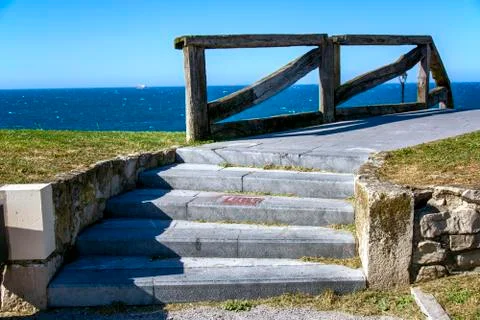 Steps and landscape 2 Stock Photos