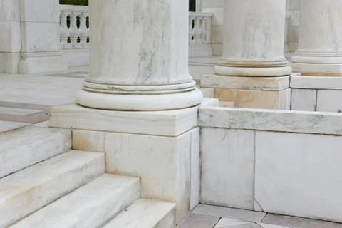 Steps and pillars made of marble Stock Photos