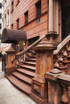 Steps to an apartment building Stock Photos