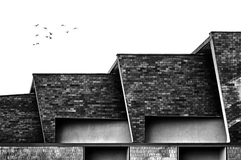 Steps in an architecture facade Stock Photos