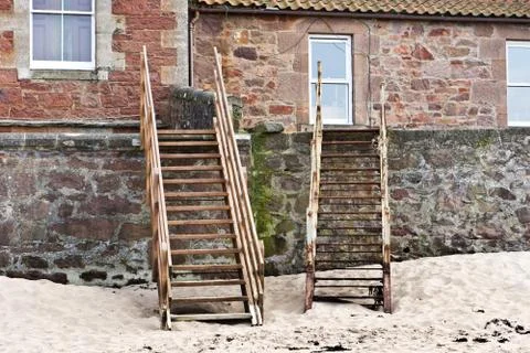 Steps to beach Stock Photos