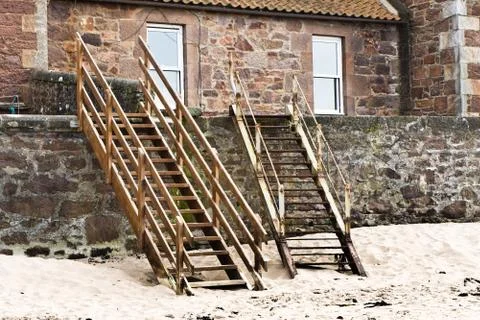 Steps to beach Stock Photos