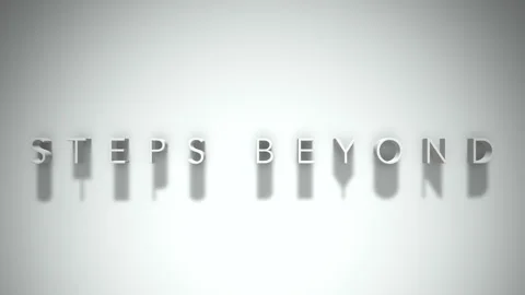 Steps beyond 3D title animation with shadows on a white background Stock Footage 298003382
