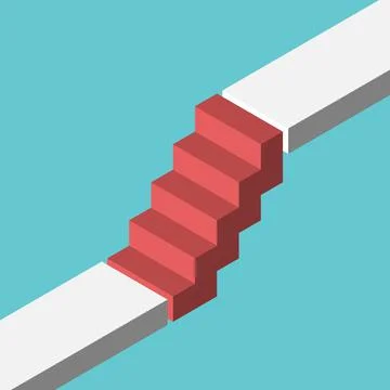 Steps bridging gap, levels Stock Illustration