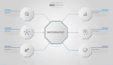 Steps business timeline process infographic Stock Illustration