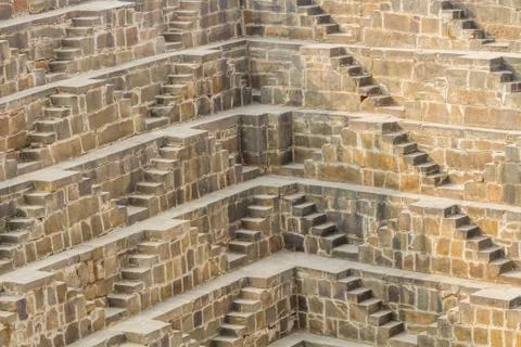 Steps at Chand Baori Foto stock