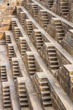 Steps at Chand Baori Foto stock