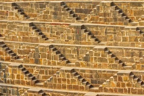 Steps at Chand Baori Foto stock