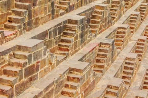 Steps at Chand Baori Foto stock