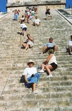 Steps at Chichen Itza, Mexico Fotos Stock