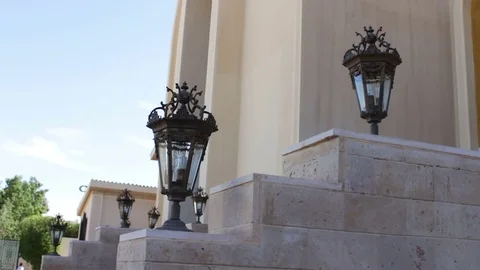 Steps to the church Stock Footage 70975543