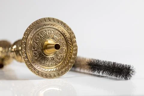 Steps to clean your hookah with cleaning set Stock Photos