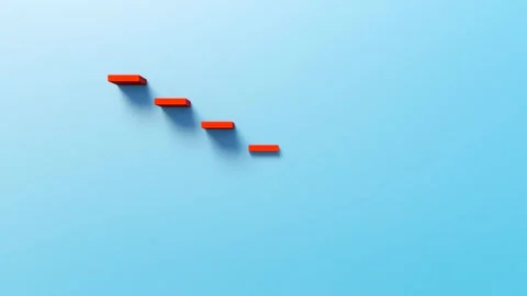 Steps downwards that come out of a wall. Stock Footage 303000110