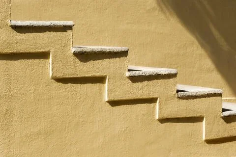 Steps forming pattern with light and shade Foto stock