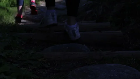 Steps going up in jungle Stock Footage 199219965