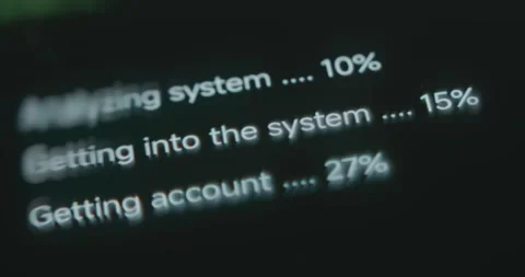 Steps of hacking a system Stock Footage 314454563