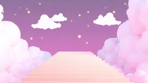 Steps to Heaven: Ascending Past the Clouds Towards the Sky Stock Footage 318051017