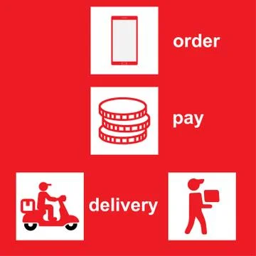 Steps for home delivery Stock Illustration