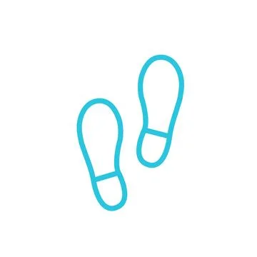 Steps icon. Isolated on white background. From blue icon set. Stock Illustration