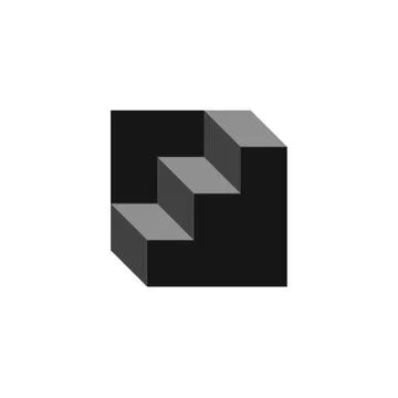 Steps illusion Stock Illustration