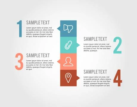 Steps infographic isolated on white background,vector illustration Stock Illustration