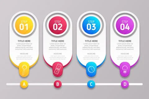 Steps infographic process concept Stock Illustration