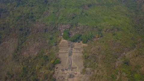 The steps to Khmer Hindu temple complex. Stock Footage 102657027