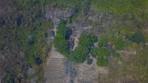 The steps to Khmer Hindu temple complex. Stock Footage 102657032