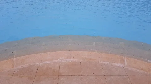 Steps lead to the pool Stock Footage 108049008