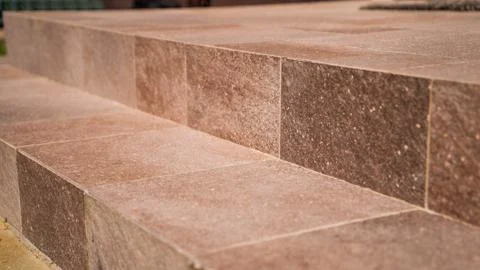 Steps lined with tiles, stone Stock Photos