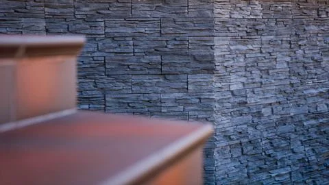 Steps lined with tiles, stone Stock Photos