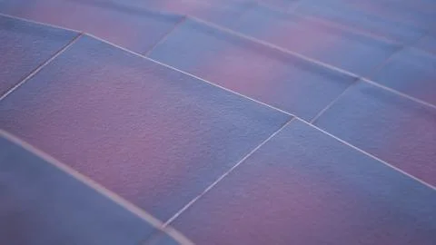 Steps lined with tiles, stone Stockfoto's