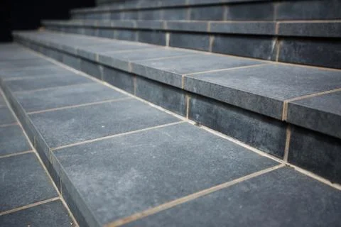 Steps lined with tiles, stone Stock Photos