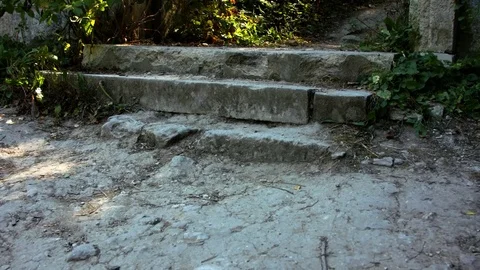 Steps made of stone. Stock Footage 80418995