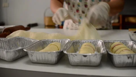 Steps to make homemade tuna cheese bread Stock Footage 158015809