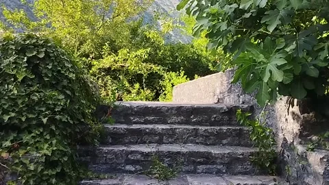 Steps of an old stone bridge in the mountains on a summer day Stock-Footage 200949507