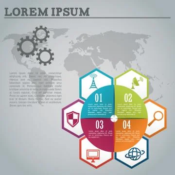 Steps options and infographic design 스톡 일러스트