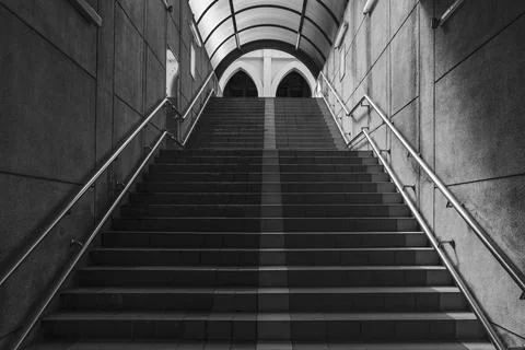 Steps of Pedestrian Underpass Under a Road Photos
