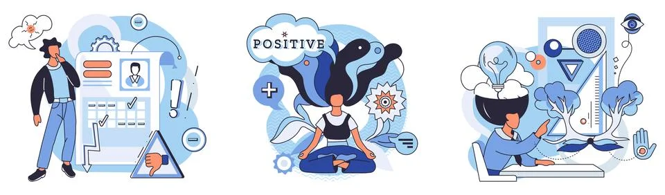 Steps to Personal Growth Learning and Meditation for Success Illustrazione stock