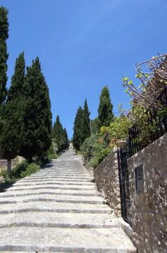 Steps at pollensa vert Stock Photos