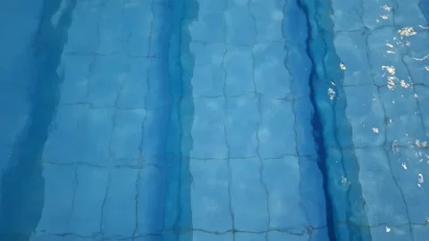 Steps in the pool , relax in a house. Stock Footage 333327330