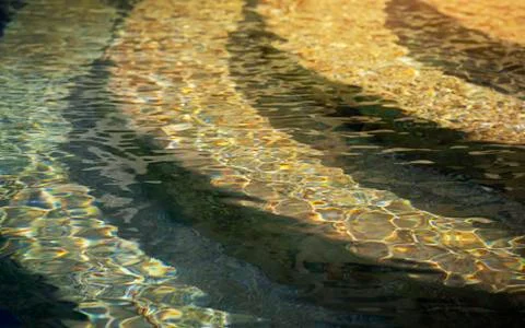 Steps to the pool under water Stock Photos