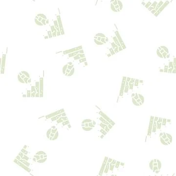 Steps repair glyph seamless pattern Stock Illustration