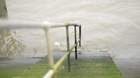 Steps To The River Thames With Railings Stock Footage 41538670