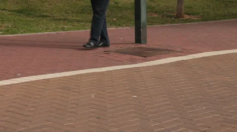 Steps on the road Stock Footage 22708473