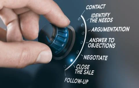 Steps of the Sales Process Stock Photos