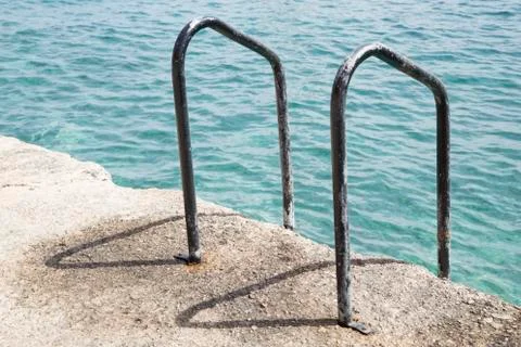 Steps in a sea Фото