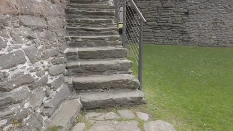 Steps in Skipness Castle Video stock 113632778