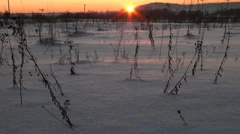 Steps in the snow Stock-Footage 10759927