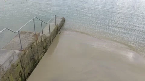 The steps in St Ives Harbour Stock Footage 254573318